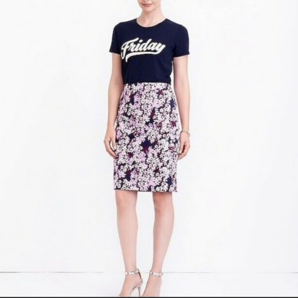 J. Crew Factory Floral Pencil Skirt